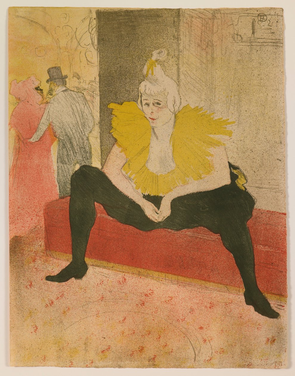 Istuva naisklovni sarjasta "Elles" tekijältä Henri de Toulouse-Lautrec