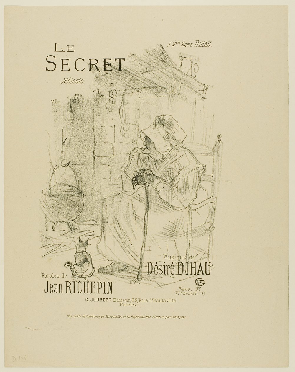 Salaisuus, Désiré Dihaun Melodioista tekijältä Henri de Toulouse-Lautrec