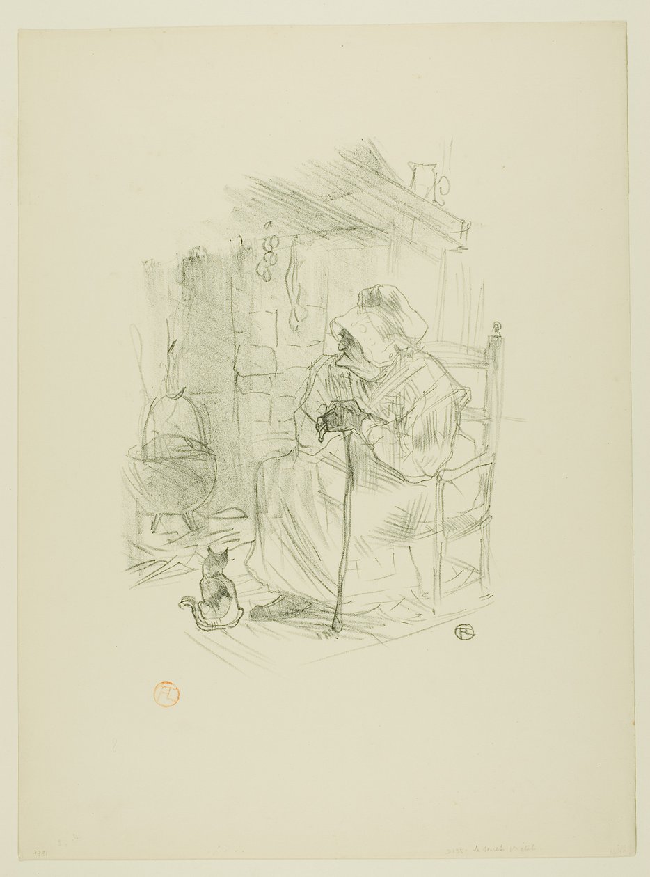 Salaisuus, sävelmästä Mélodies de Désiré Dihau tekijältä Henri de Toulouse-Lautrec
