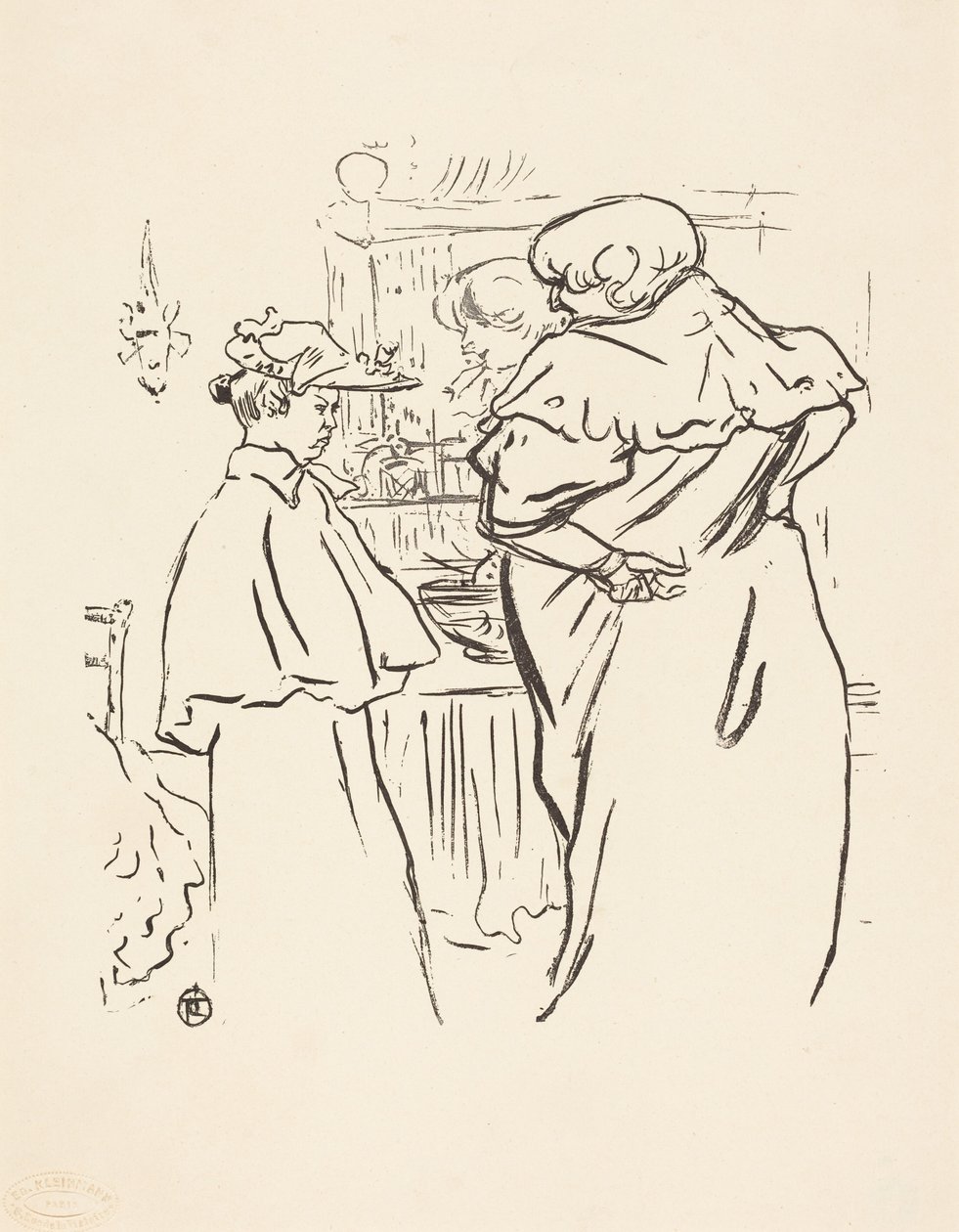 Kaksi naista peilin edessä tekijältä Henri de Toulouse-Lautrec