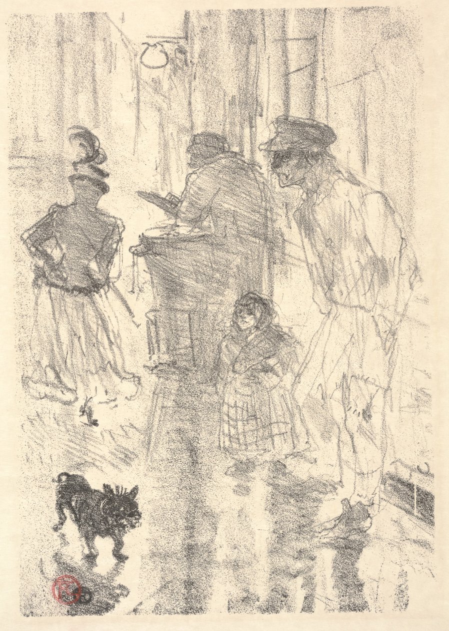 Visage (litho) tekijältä Henri de Toulouse Lautrec