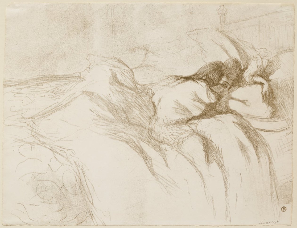 Makaava nainen - heräämässä tekijältä Henri de Toulouse-Lautrec