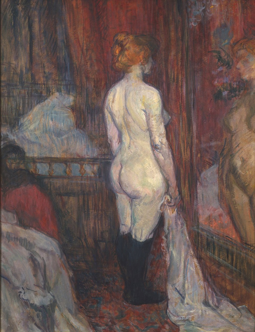 Nainen peilin edessä tekijältä Henri de Toulouse Lautrec