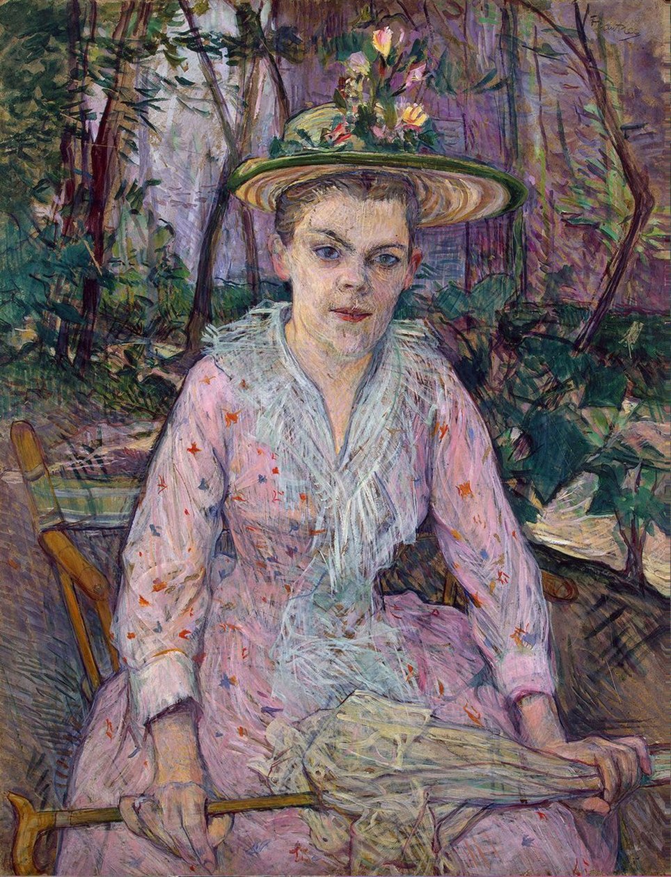 Nainen, jolla on sateenvarjo tekijältä Henri de Toulouse Lautrec