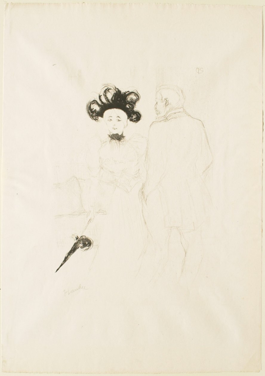 Yahne ja Antoine teoksessa "Vaikea ikä" tekijältä Henri de Toulouse-Lautrec