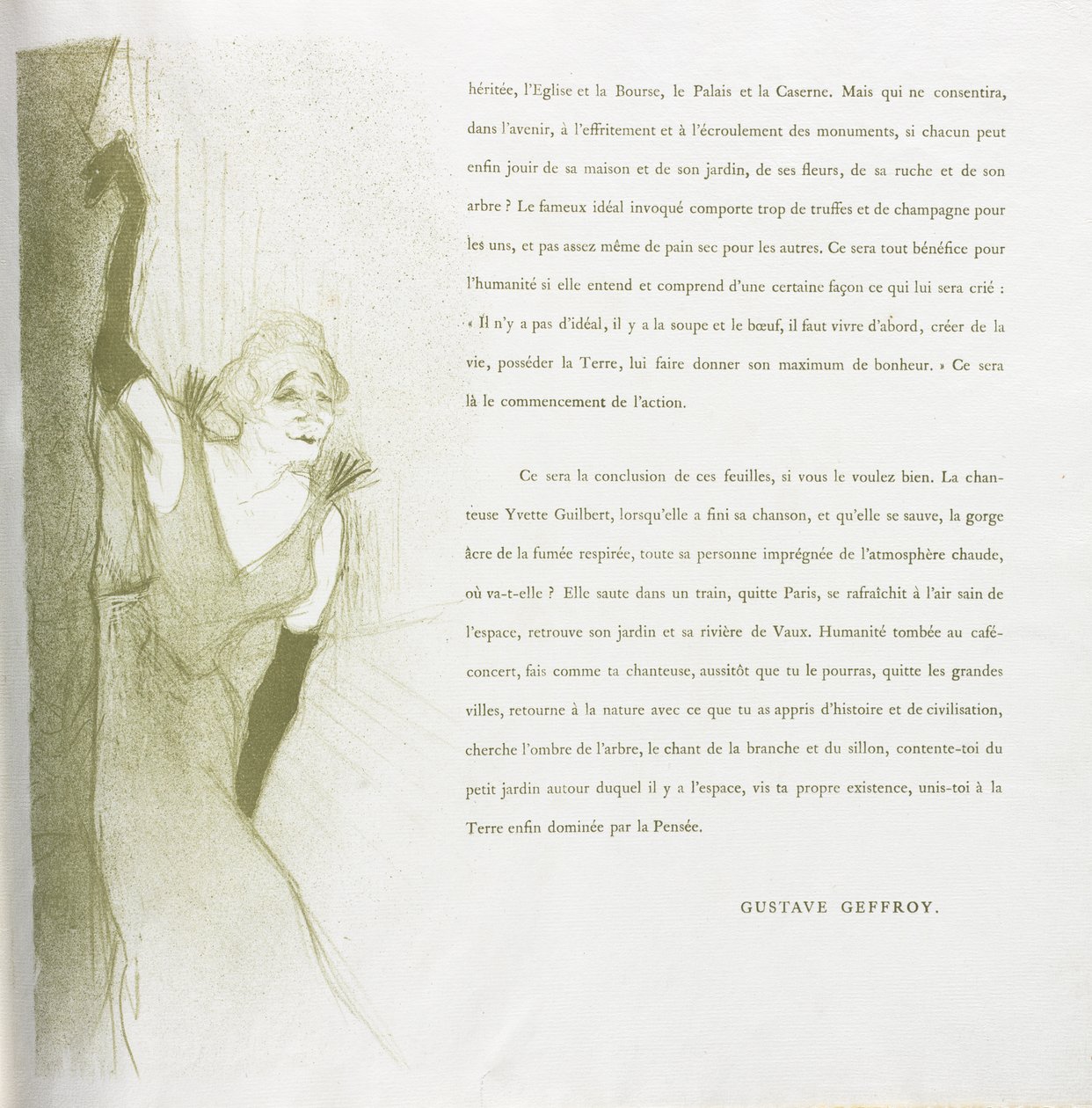 Yvette Guilbert-French-sarja: nro 16 tekijältä Henri de Toulouse-Lautrec