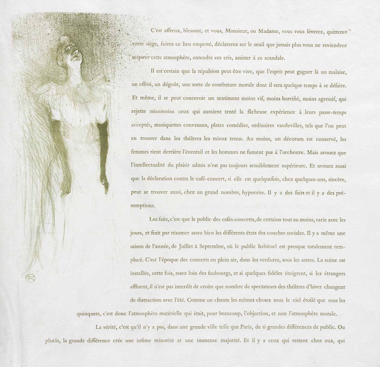 Yvette Guilbert-French-sarja: nro 3 tekijältä Henri de Toulouse-Lautrec