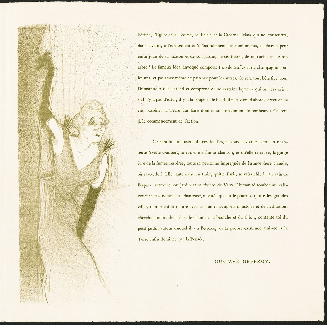 Yvette Guilbert tekijältä Henri de Toulouse-Lautrec