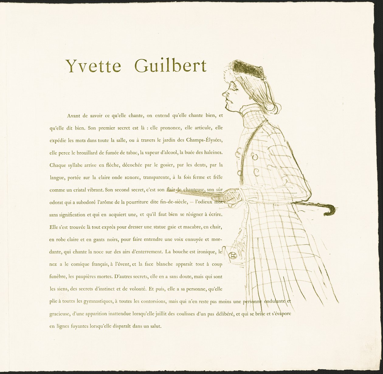 Yvette Guilbert tekijältä Henri de Toulouse-Lautrec