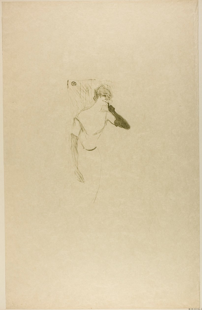 Yvette Guilbert Colombinessa Pierrotissa tekijältä Henri de Toulouse-Lautrec