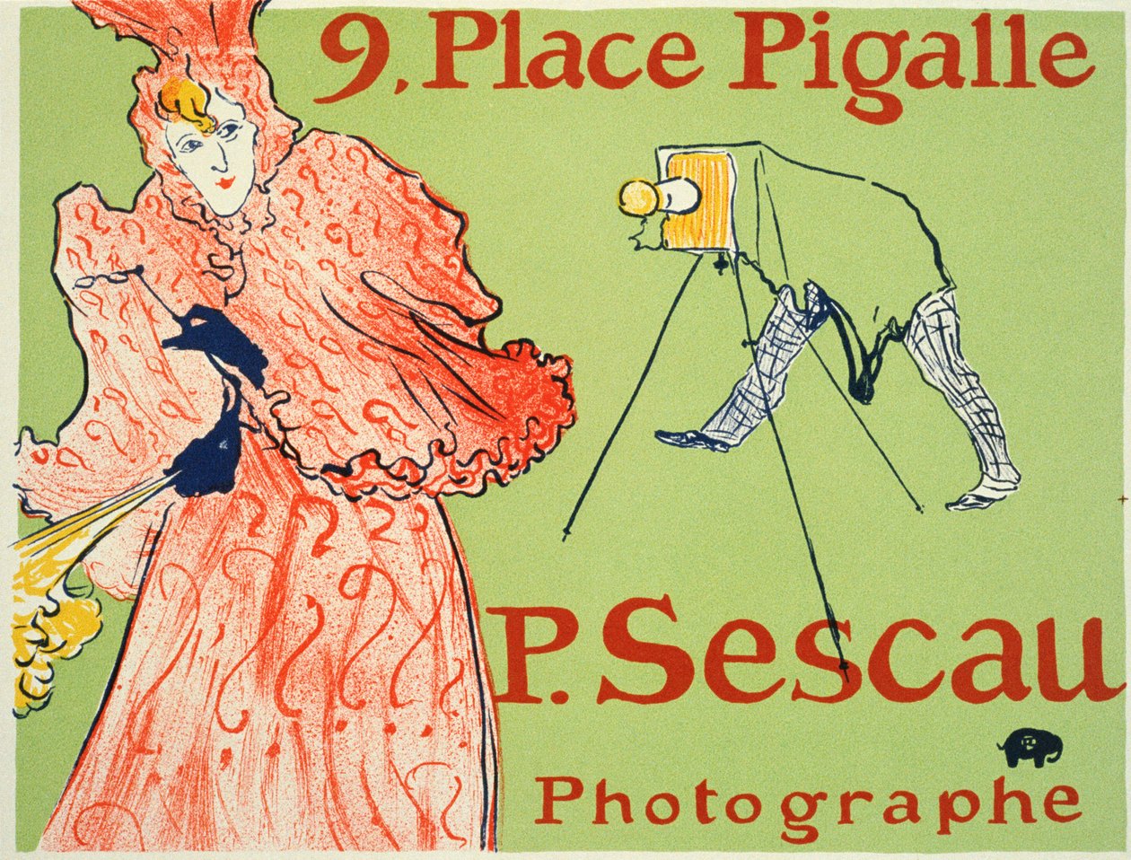 9, Place Pigalle, P. Sescau Valokuvaajajuliste, 1894. tekijältä Henri de Toulouse Lautrec