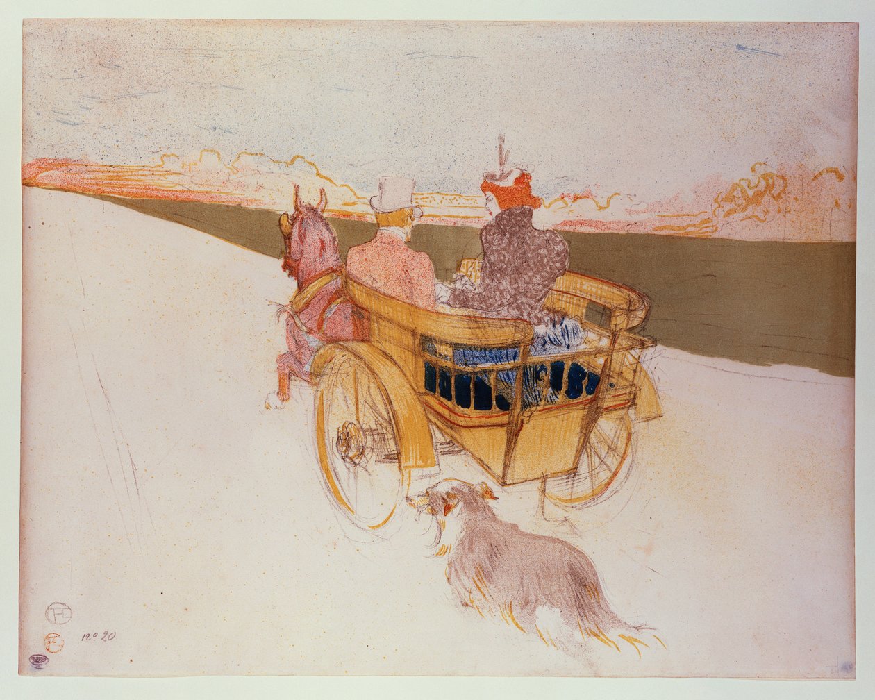Maalaisjuhlat tai englantilainen kärry tekijältä Henri de Toulouse Lautrec