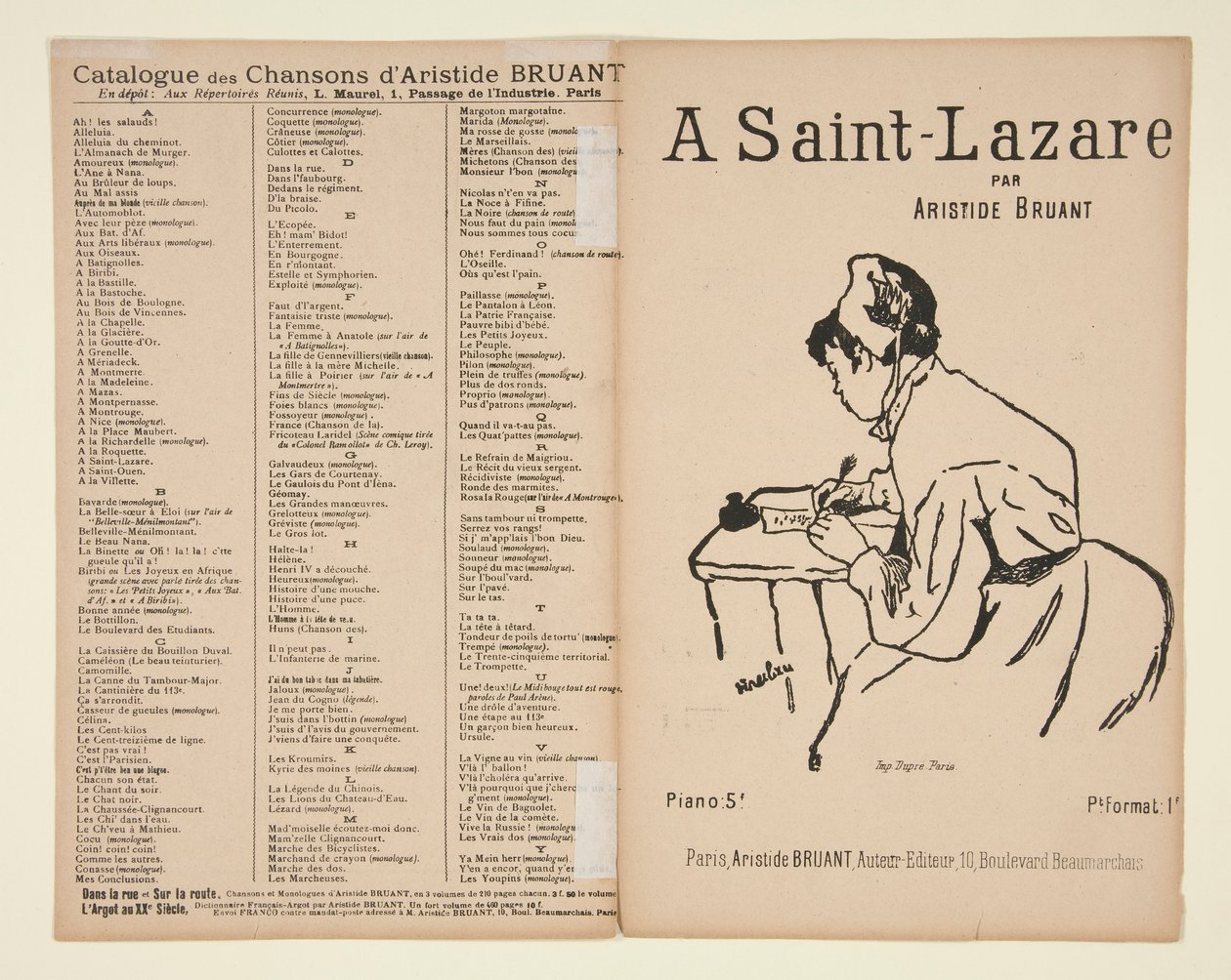 A Saint-Lazare, paraules i música d