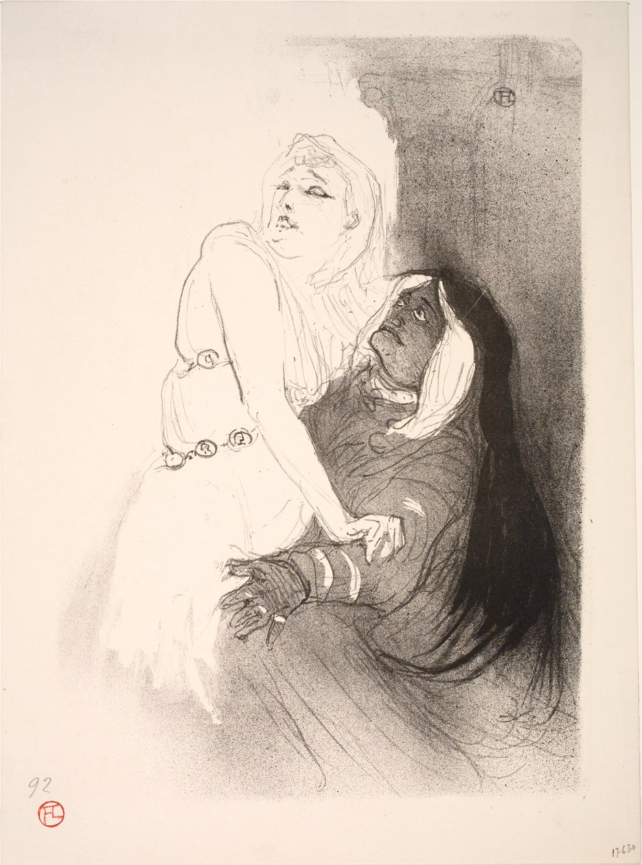 Renessanssin aikana Sarah Bernhardt Phèdressä tekijältä Henri de Toulouse Lautrec