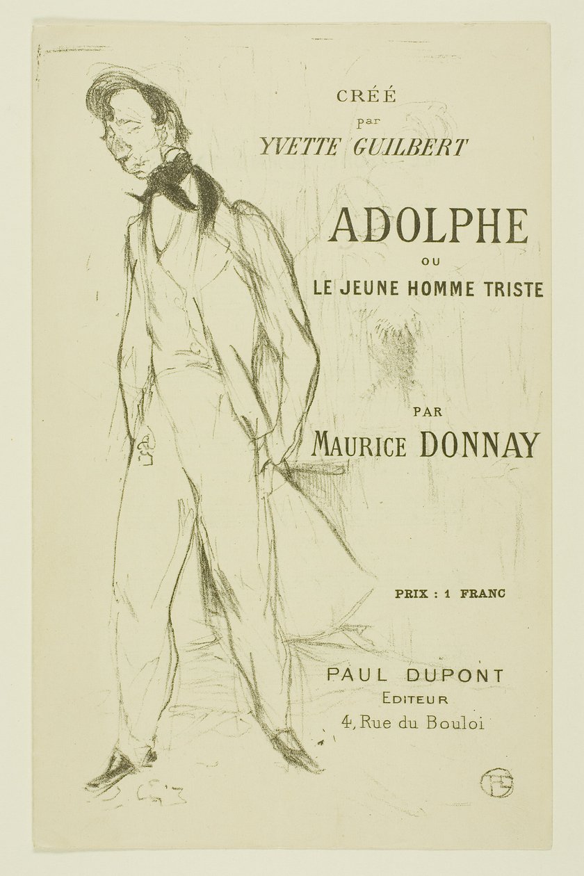 Adolphe – Surullinen nuori mies tekijältä Henri de Toulouse Lautrec
