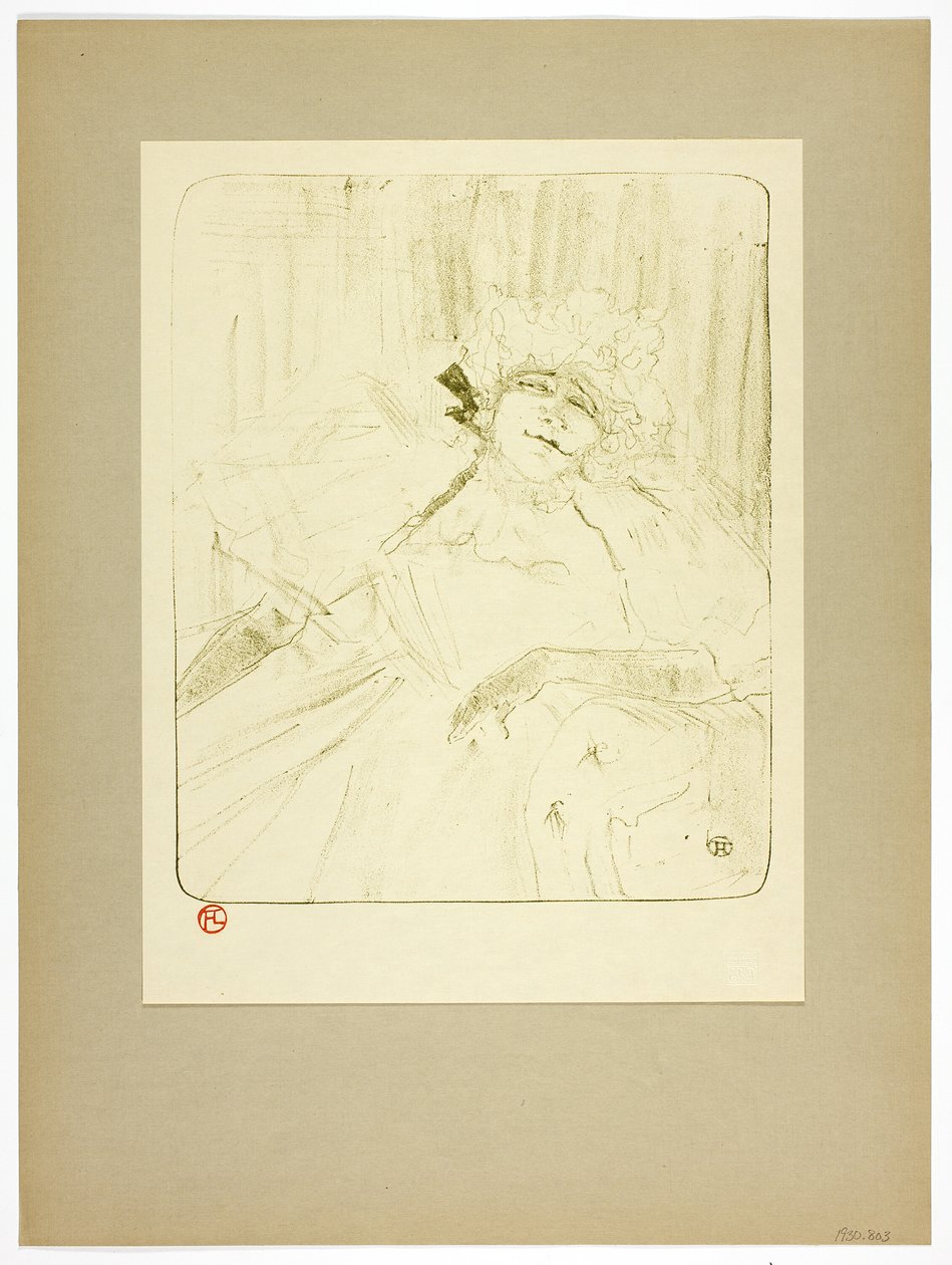Vanha laulu, levy viisi Yvette Guilbertiltä tekijältä Henri de Toulouse Lautrec
