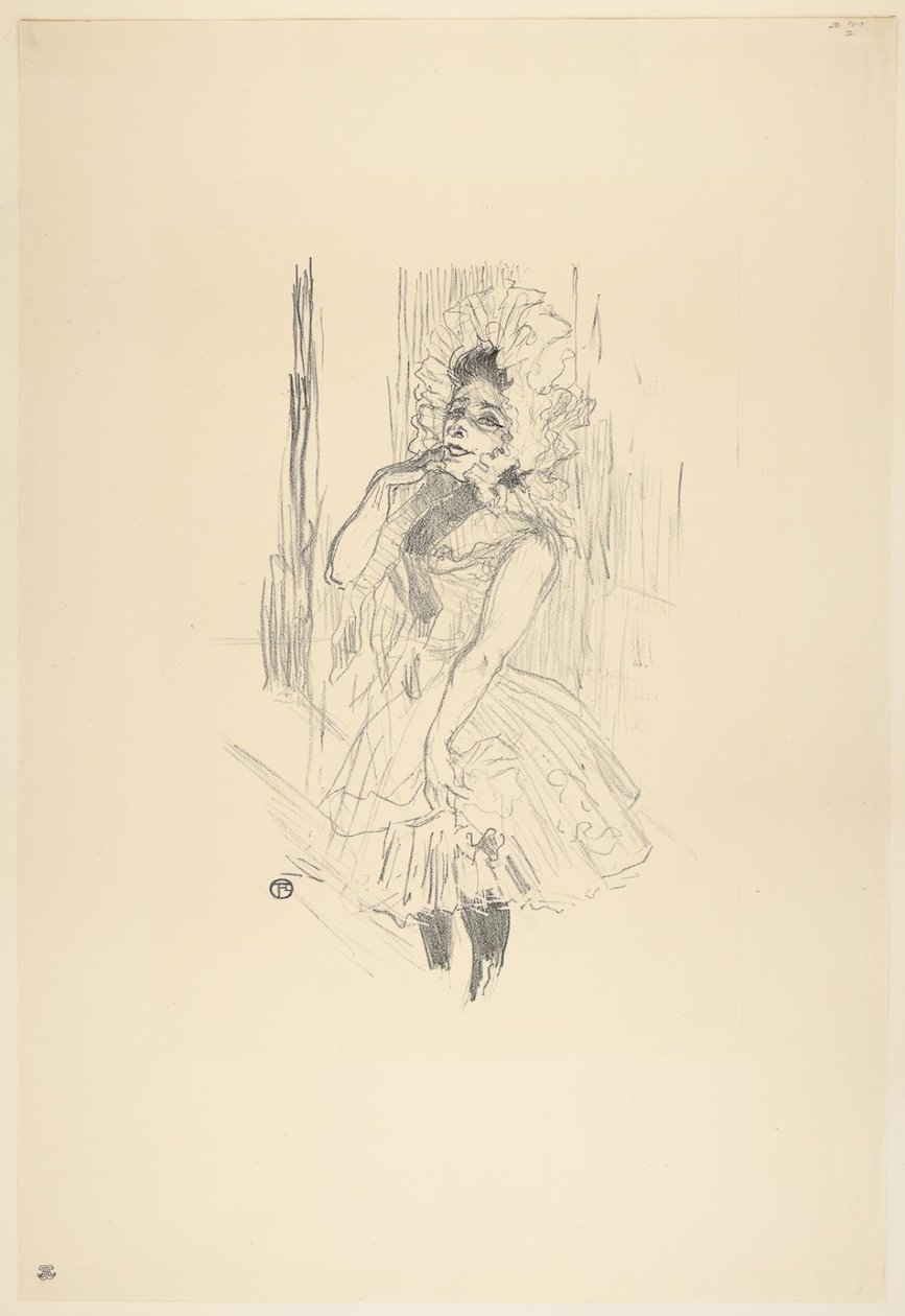 Anna Held elokuvassa Kaikki nämä naiset teatterissa tekijältä Henri de Toulouse Lautrec