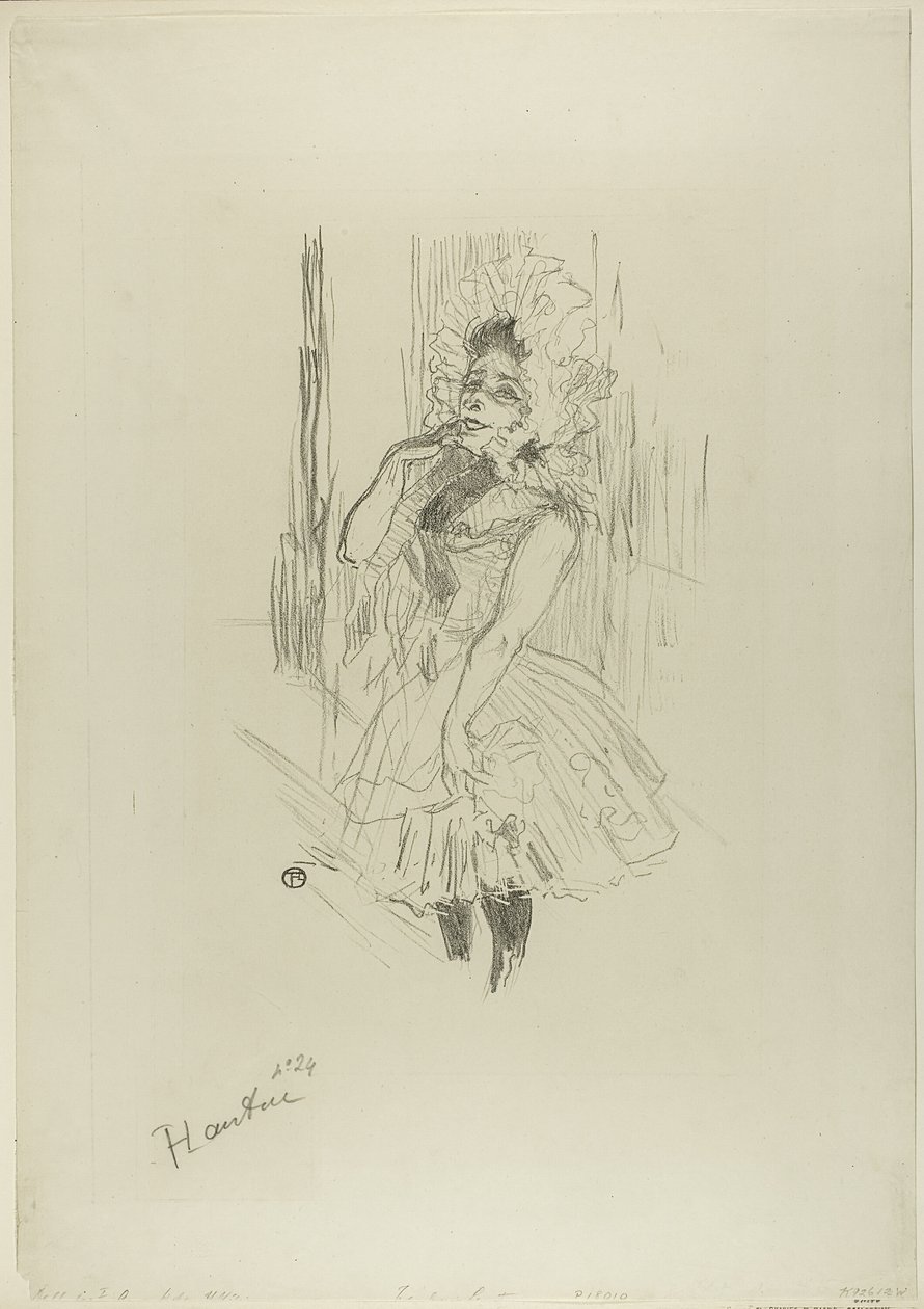 Anna Held elokuvassa Kaikki nämä naiset teatterissa tekijältä Henri de Toulouse Lautrec