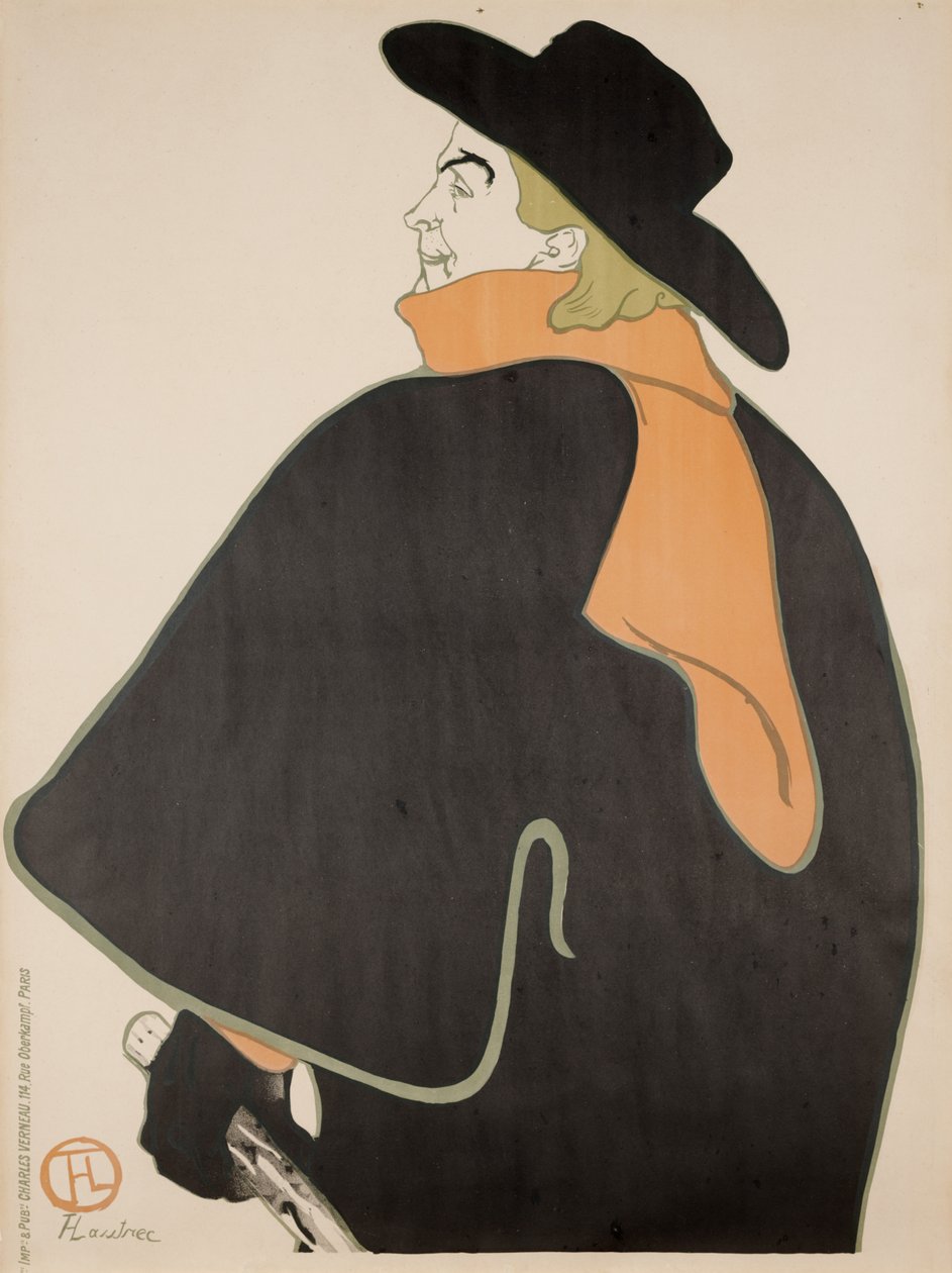 Aristide Bruant kabareessaan tekijältä Henri de Toulouse Lautrec