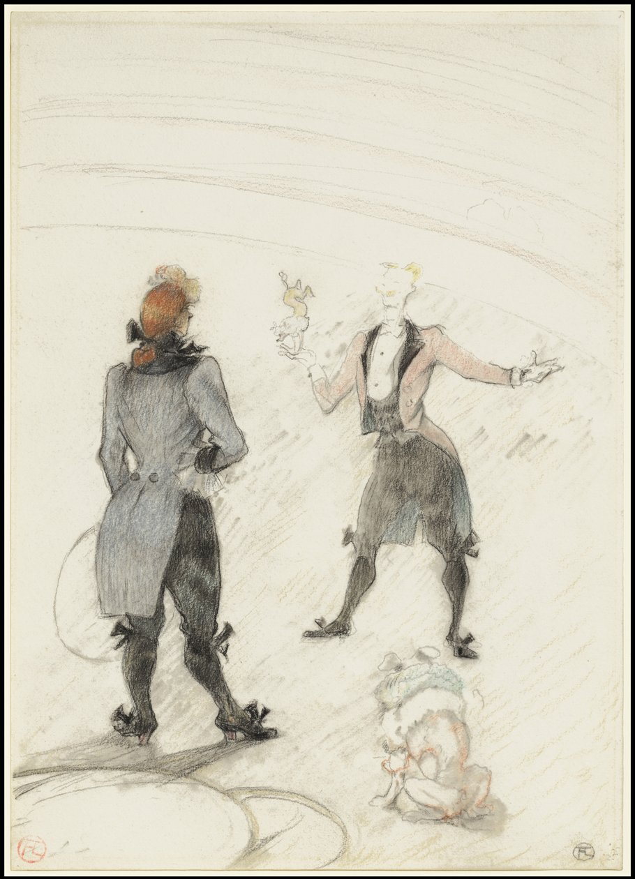 Sirkuksessa: Koirankouluttaja, 1899 tekijältä Henri de Toulouse Lautrec