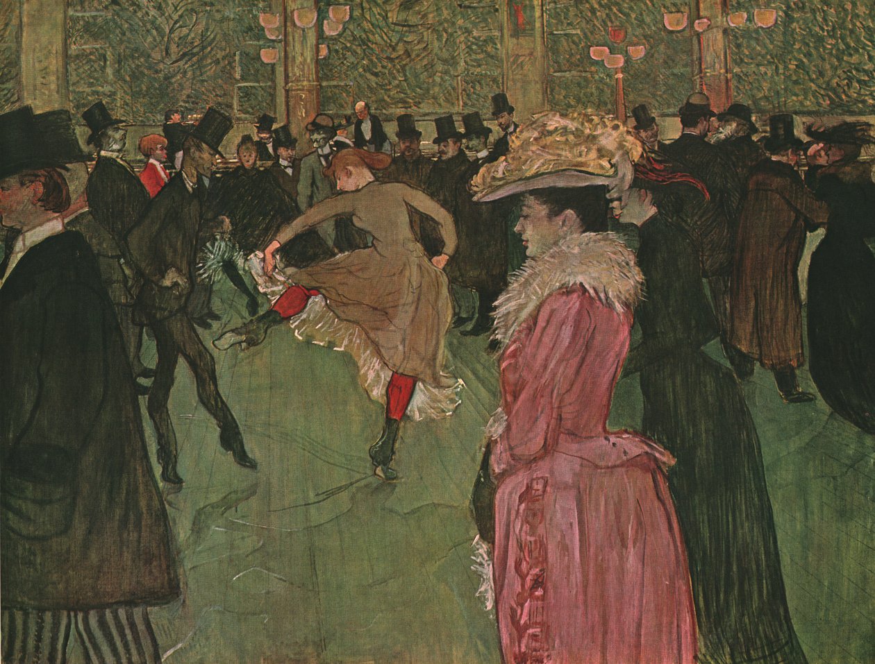"Moulin Rougessa: Tanssi", 1890, 1952. tekijältä Henri de Toulouse Lautrec