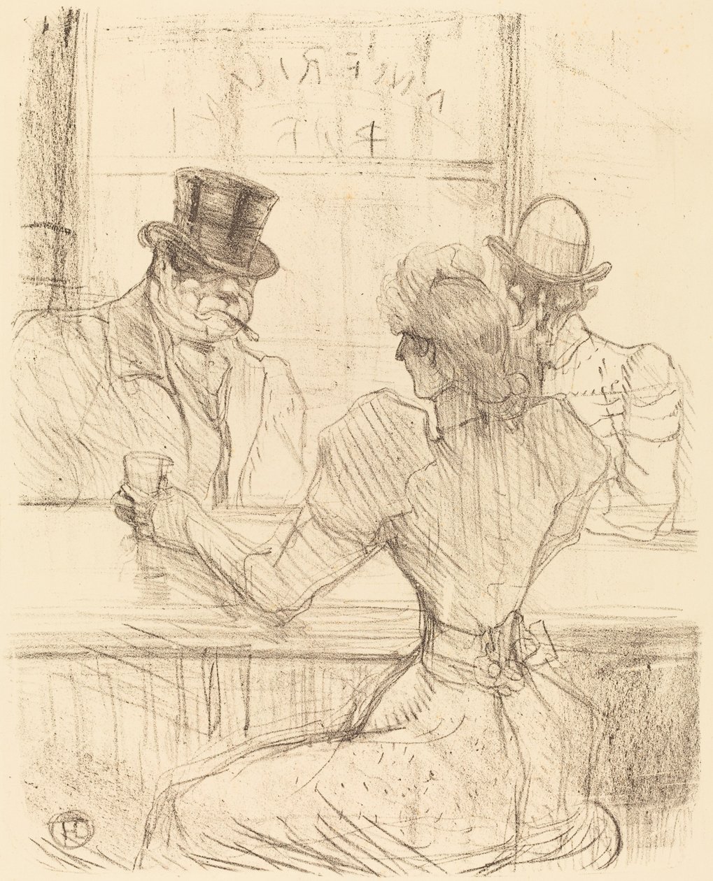 Picton Barissa, rue Scribe Au bar Picton, rue Scribe, 1896. tekijältä Henri de Toulouse Lautrec