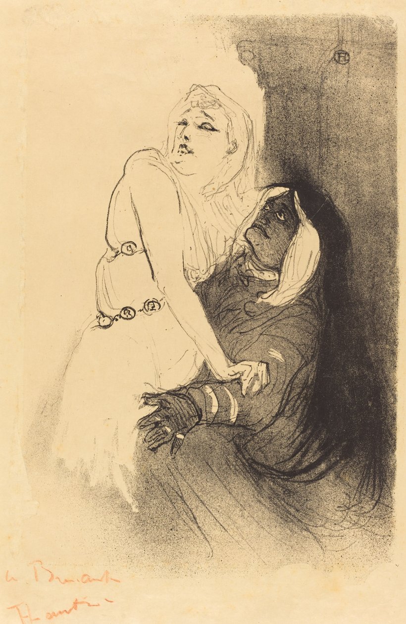 Renessanssissa: Sarah Bernhardt teoksessa Phedre A la Renaissance: Sarah Bernhardt..., 1893. tekijältä Henri de Toulouse Lautrec