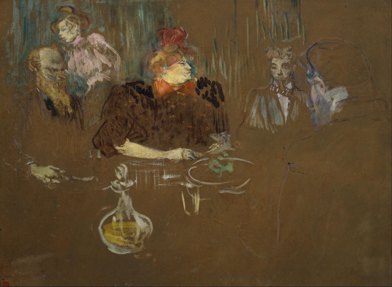 Monsieur ja Madame Natansonin pöydässä tekijältä Henri de Toulouse Lautrec