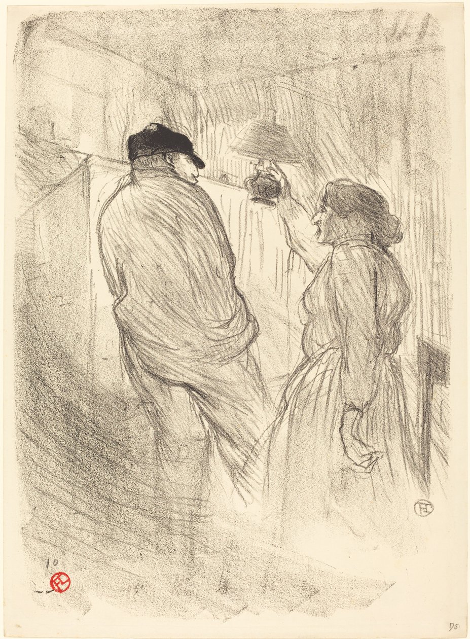 Theatre-Libressä: Antoine huolissaan Au Théatre-Libre: Antoine huolissa, 189 tekijältä Henri de Toulouse Lautrec
