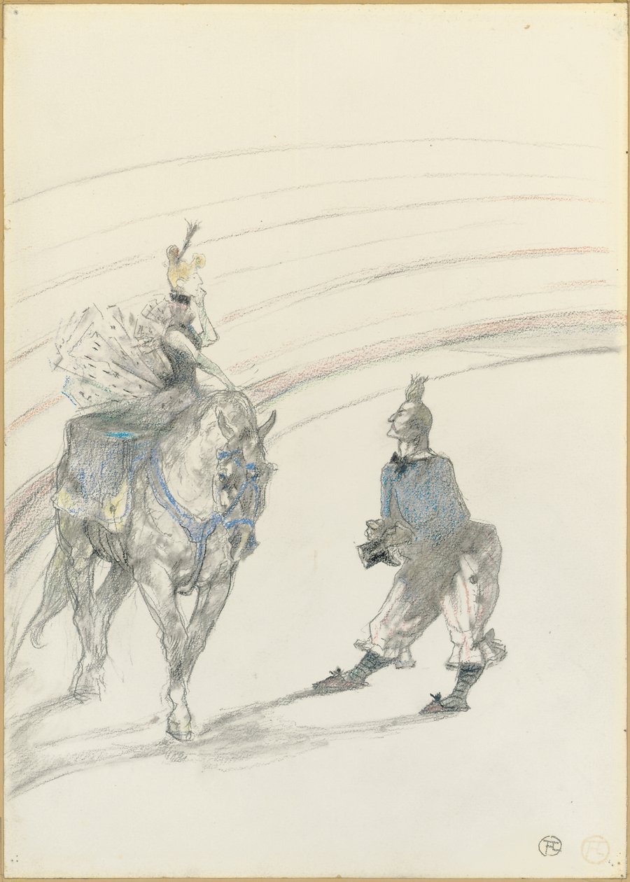 Sirkuksessa: Panel Rider, 1899 tekijältä Henri de Toulouse Lautrec