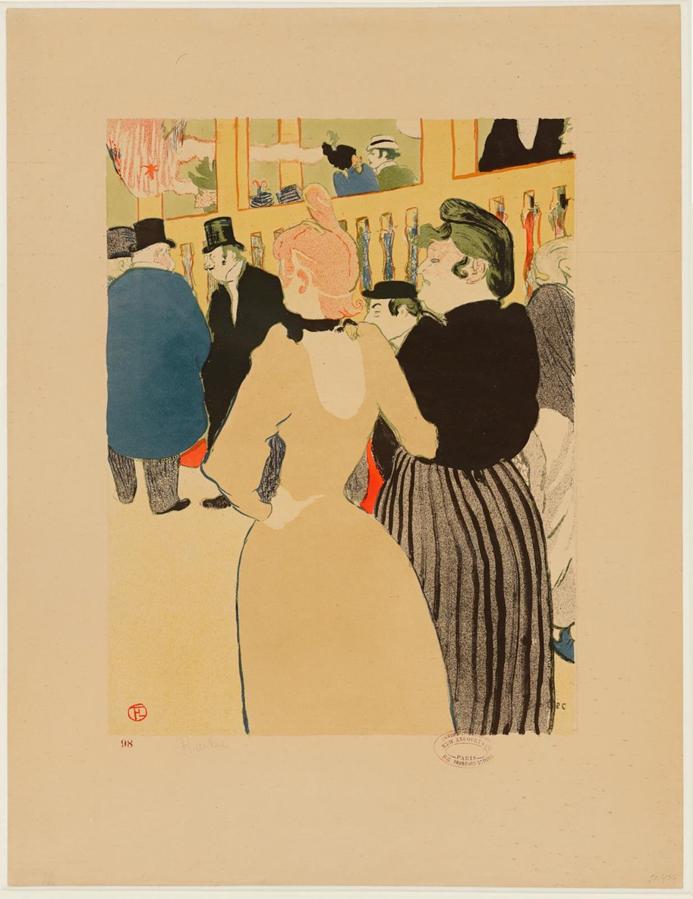 Moulin Rougessa La Goulue ja hänen sisarensa tekijältä Henri de Toulouse Lautrec