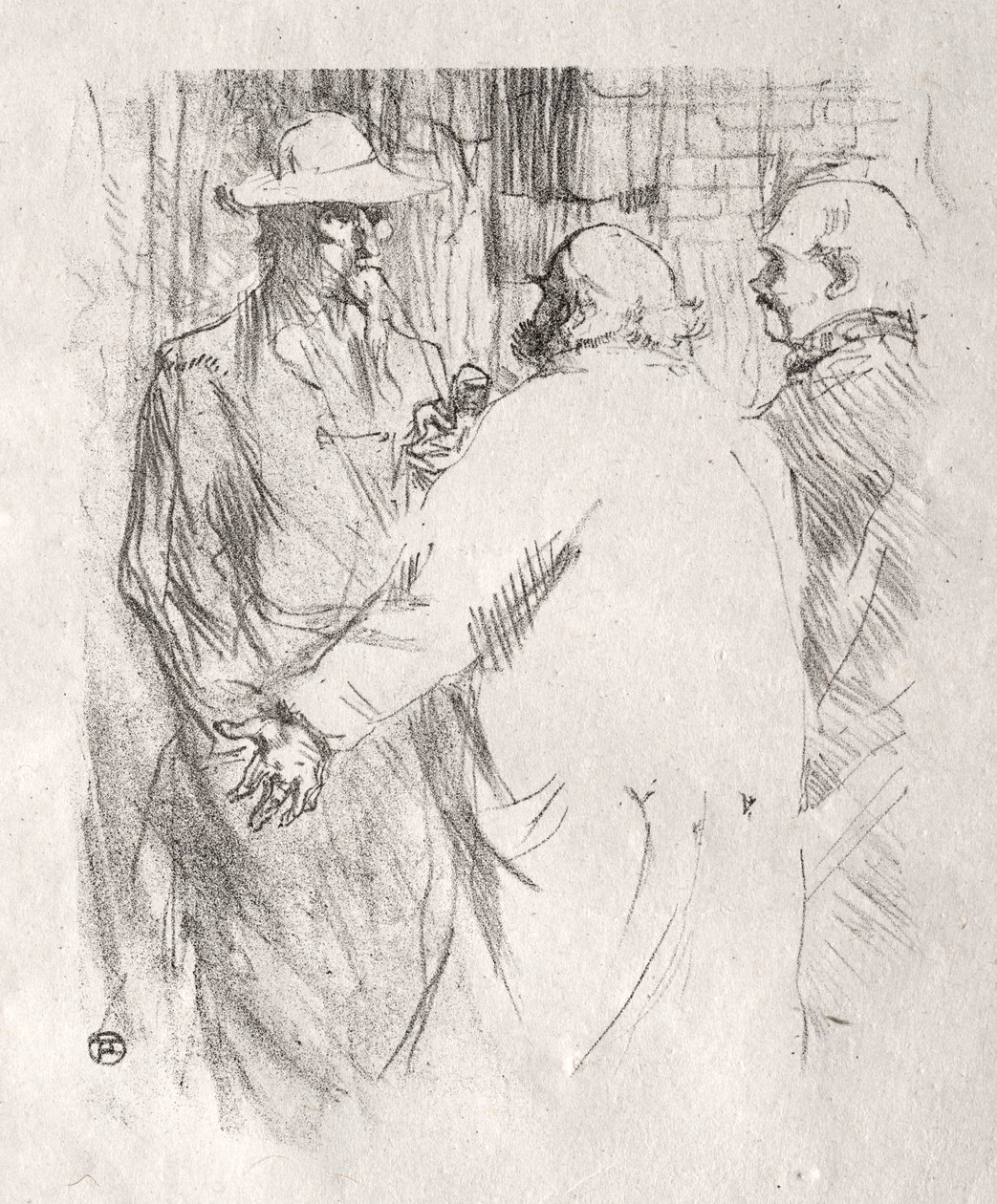 Siinain juurella: Clemenceausta Buskiin, 1898. tekijältä Henri de Toulouse Lautrec