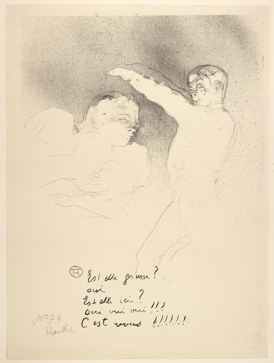Lajikkeilla, Miss Lender ja Brasseur tekijältä Henri de Toulouse Lautrec
