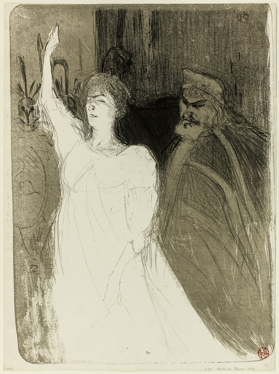 Bartet ja Mounet-Sully, Antigonessa tekijältä Henri de Toulouse Lautrec