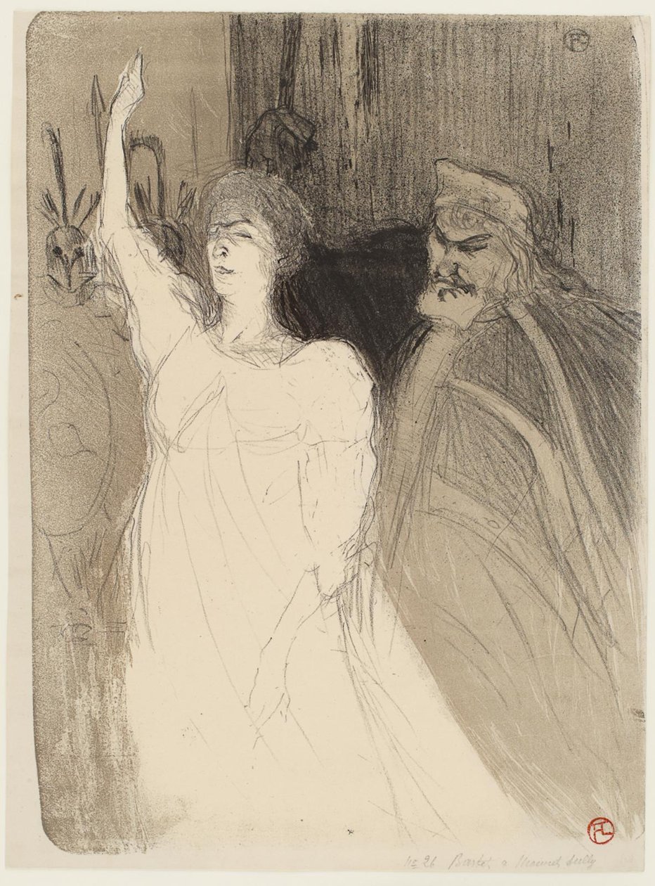 Bartet ja Mounet-Sully, Antigonessa tekijältä Henri de Toulouse Lautrec