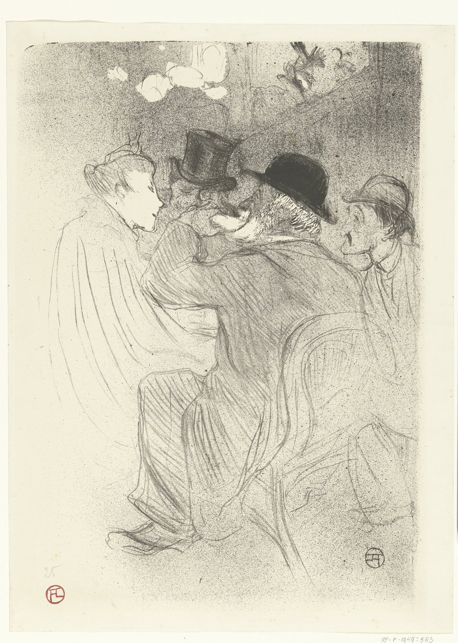 Bezoekers kahvilassa Moulin Rouge Moulin Rougessa. Kova! Tosi karu! tekijältä Henri de Toulouse Lautrec