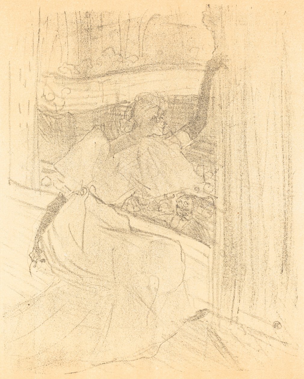 Kumartaminen yleisölle Saluant le public, 1898. tekijältä Henri de Toulouse Lautrec