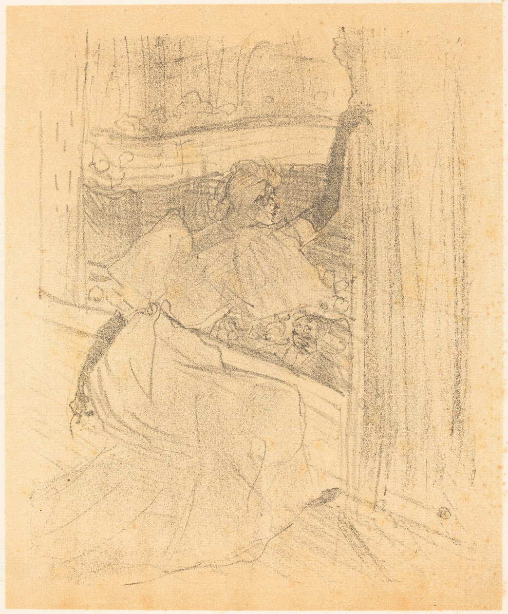 Kumartaminen yleisölle Saluant le public, 1898. tekijältä Henri de Toulouse Lautrec