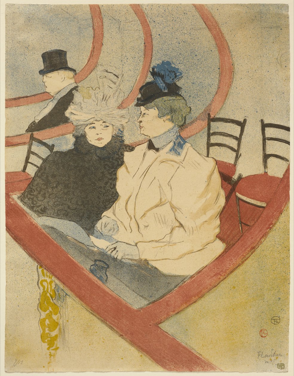 Laatikko Grand Tierissä, 1897 tekijältä Henri de Toulouse Lautrec