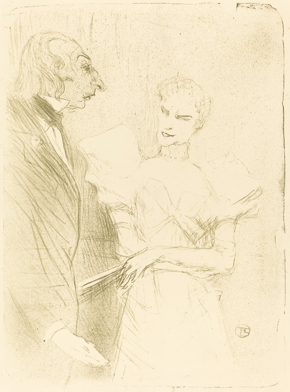 Brandes ja Leloir elokuvassa "Cabotins" tekijältä Henri de Toulouse Lautrec