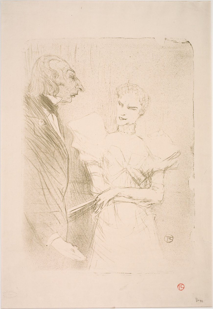 Brandès ja Leloir Cabotinsissa tekijältä Henri de Toulouse Lautrec