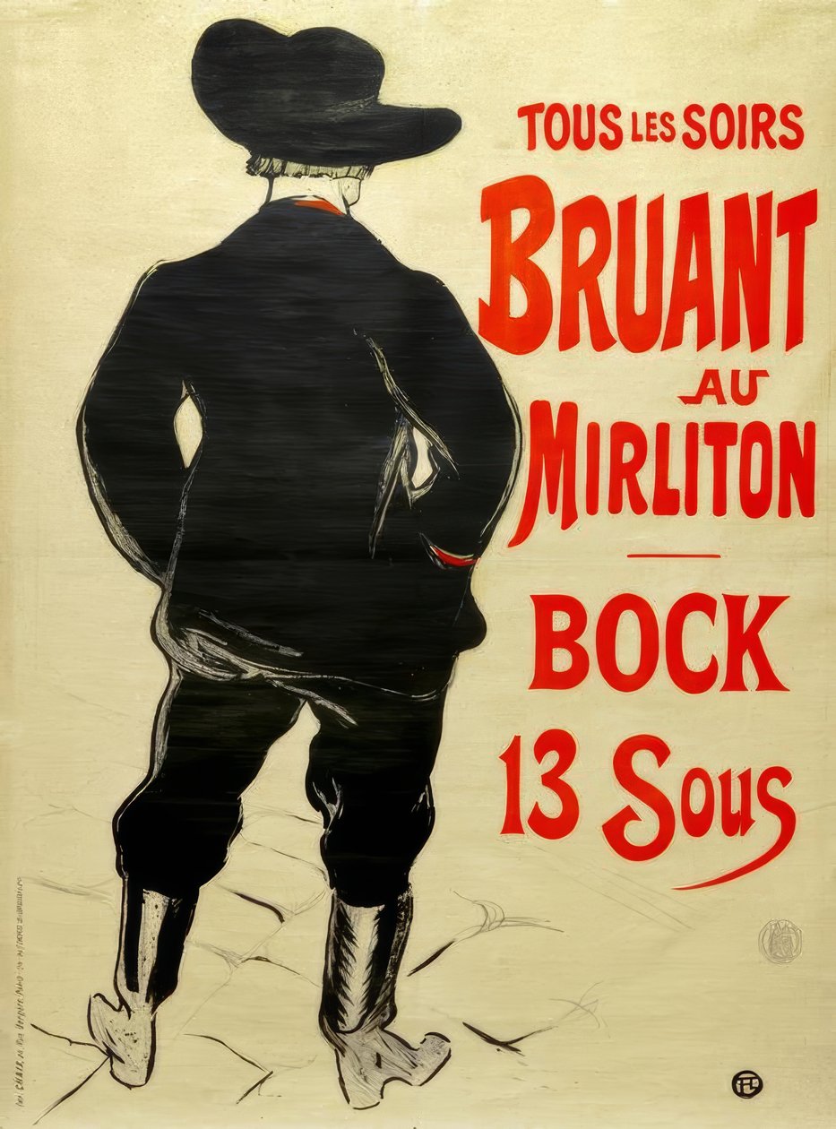 Bruant au Mirliton tekijältä Henri de Toulouse Lautrec