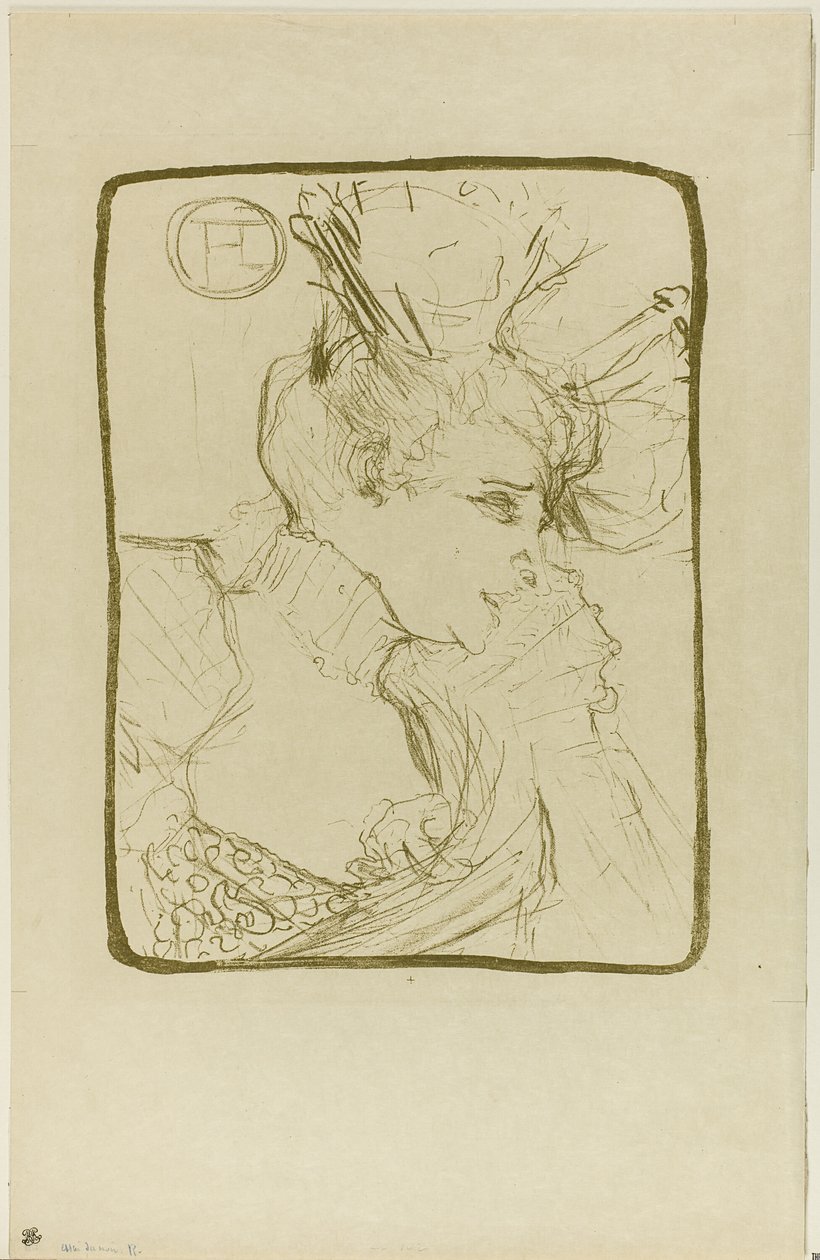 Mademoiselle Marcelle Lenderin rintakuva tekijältä Henri de Toulouse Lautrec