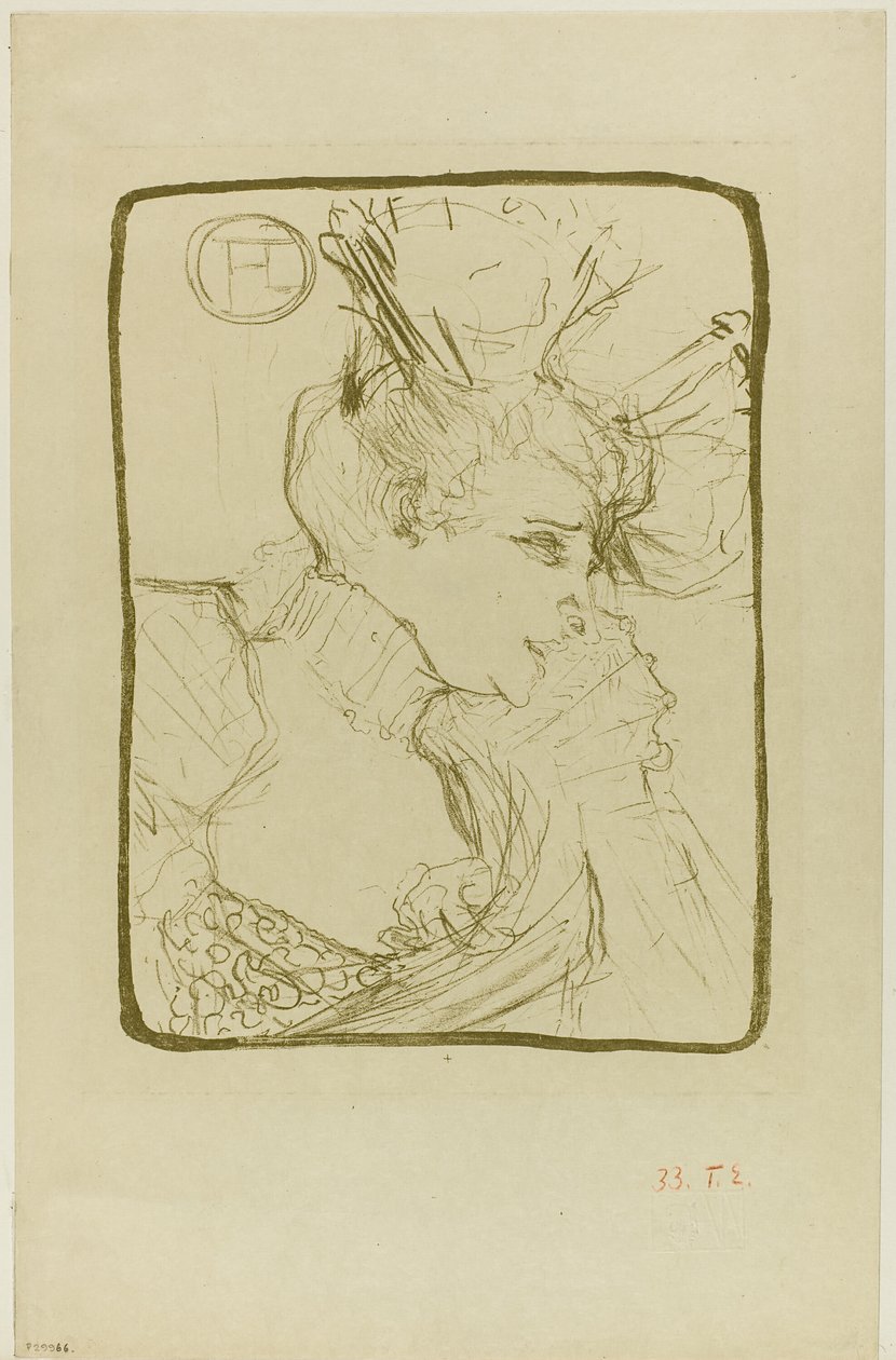 Mademoiselle Marcelle Lenderin rintakuva tekijältä Henri de Toulouse Lautrec