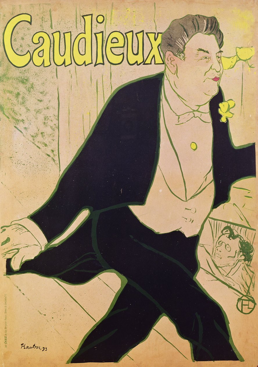 Caudieux (juliste) tekijältä Henri de Toulouse Lautrec