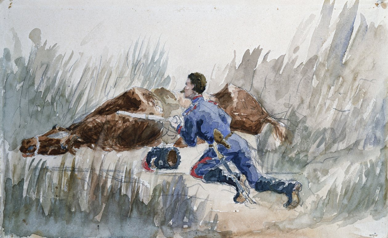 Ratsuväen manööveri, noin 1881 tekijältä Henri de Toulouse Lautrec