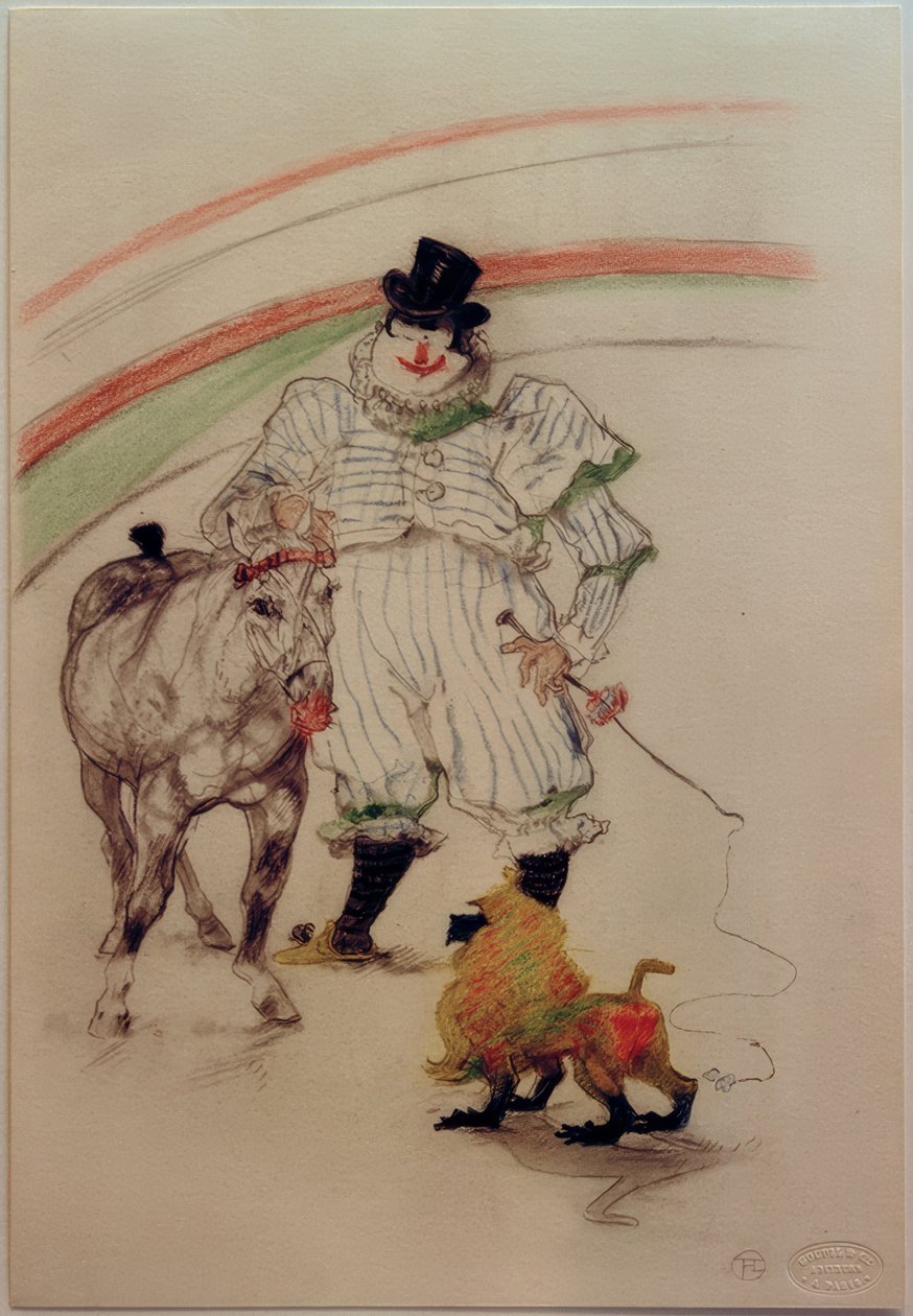 Hevonen ja apina koulutettuja tekijältä Henri de Toulouse Lautrec