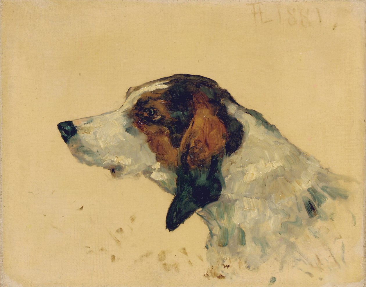 Metsästyskoira, 1881 tekijältä Henri de Toulouse Lautrec