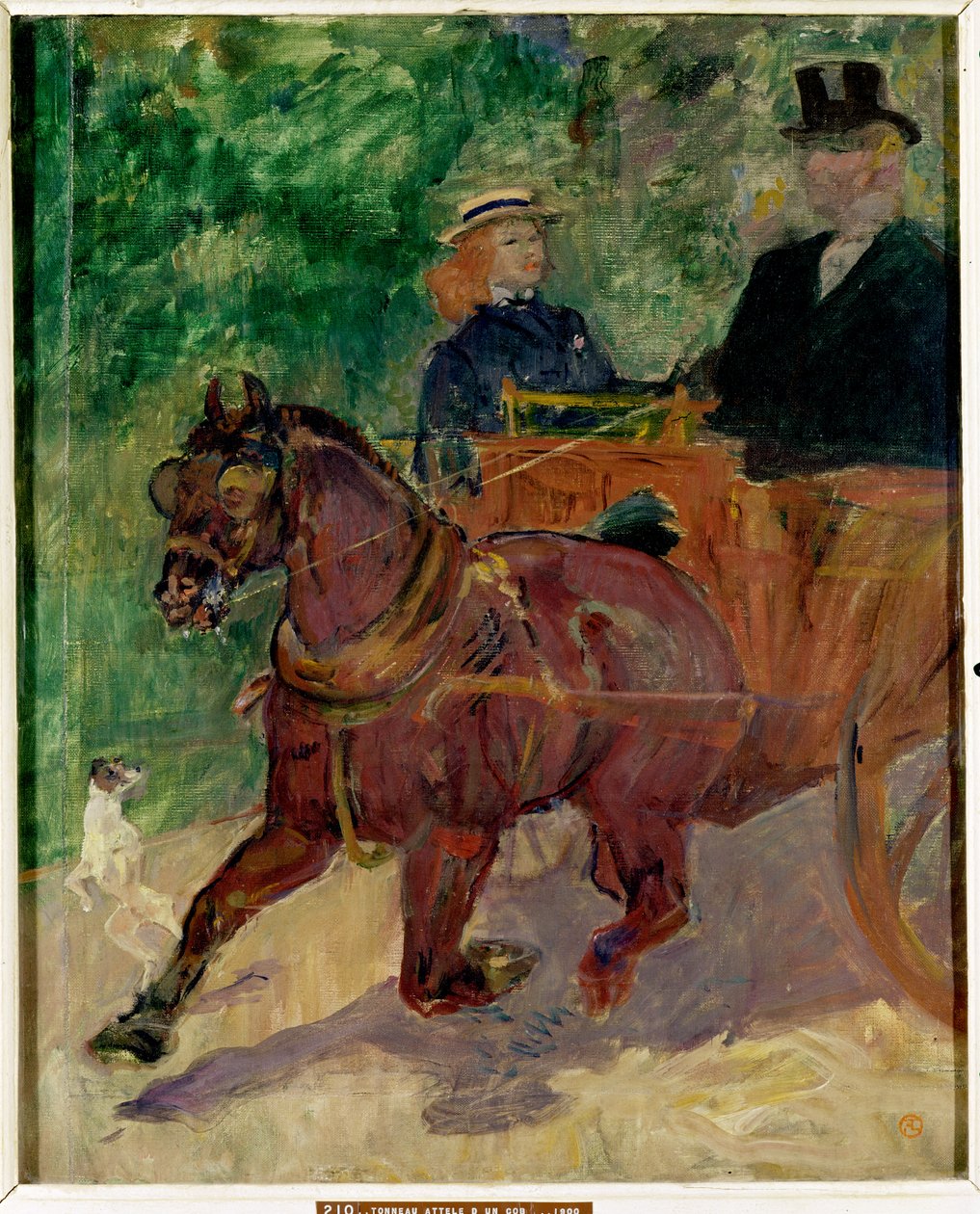 Cob valjastettu kärryyn, 1900 tekijältä Henri de Toulouse Lautrec