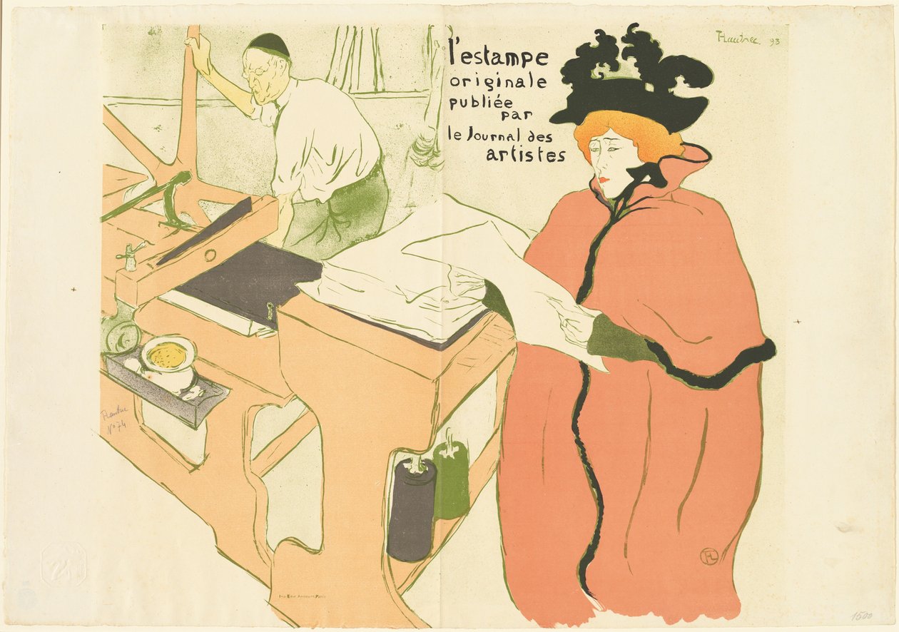 Alkuperäisen vedoksen kansi Alkuperäisen vedoksen kansi, 1893. tekijältä Henri de Toulouse Lautrec